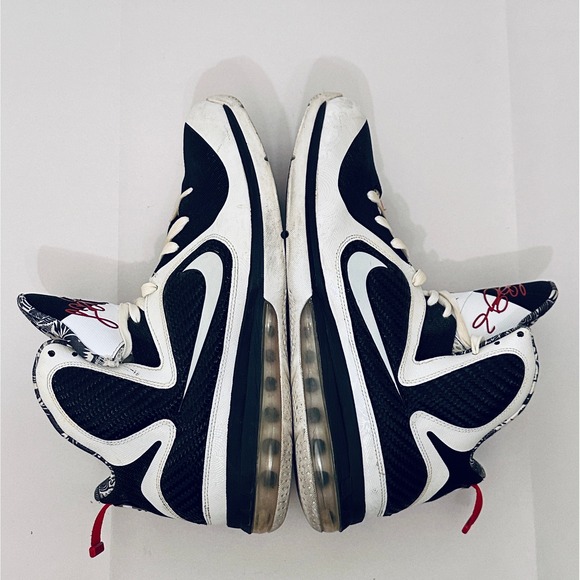 Nike LeBron 9 Basketball Shoes Men's Size 12 Black White Red 469764 101 - Picture 12 of 16